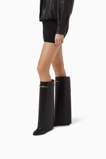 Shark Pinch 90 Knee-high Boots in Leather