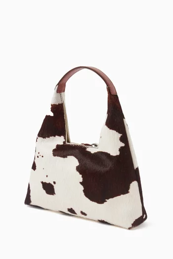 Mini Trapeze Top Handle Bag in Pony-hair Leather