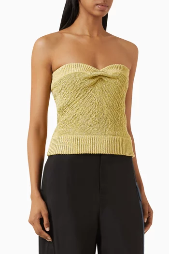Ribbed Trim Top in Wool