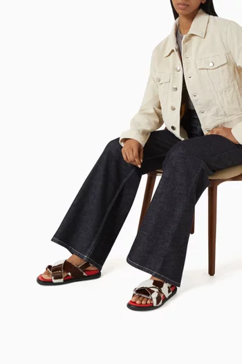 Fussbett Sandals in Calf Hair