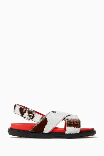 Fussbett Sandals in Calf Hair