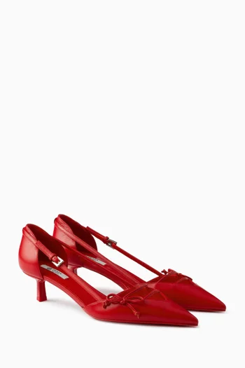 Open-side 45 Pumps in Leather