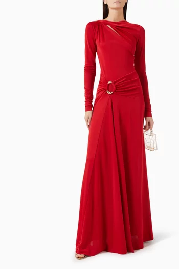 Kiana Twist-neck Dress in Jersey