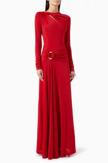 Kiana Twist-neck Dress in Jersey