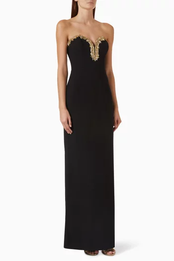 Alexandrite Crystal-embellished Gown