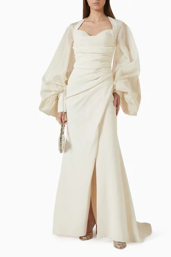 Brithe Gown in Crepe & Organza