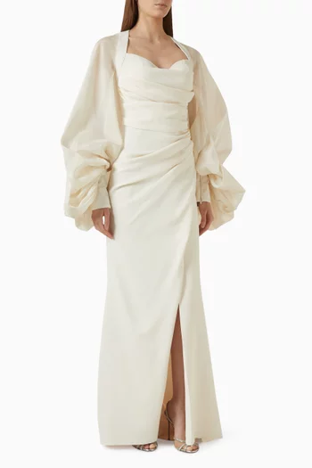 Brithe Gown in Crepe & Organza