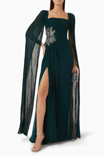 Diamore Cape Gown in Chiffon