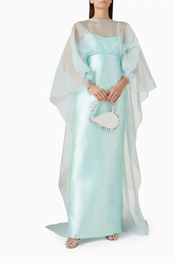 Lunaflor Gown in Mikado & Organza