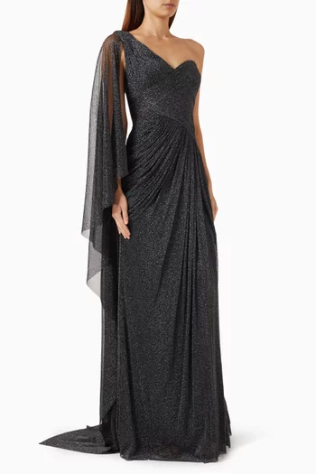 Lynette Cape Gown in Jersey