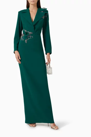 Arve Embellished Dress in Crepe
