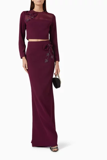 Raissa Top & Skirt Set in Crepe