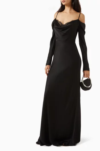 Noire Long-sleeve Gown
