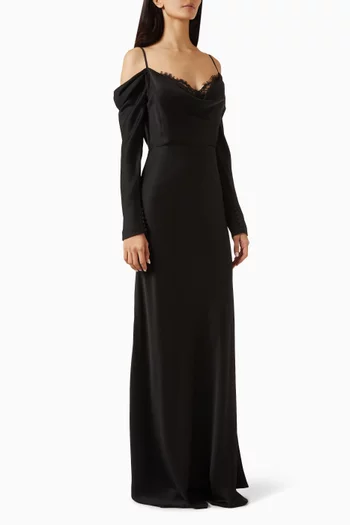 Noire Long-sleeve Gown