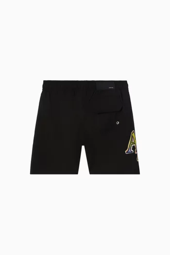 Staggered Swim Shorts