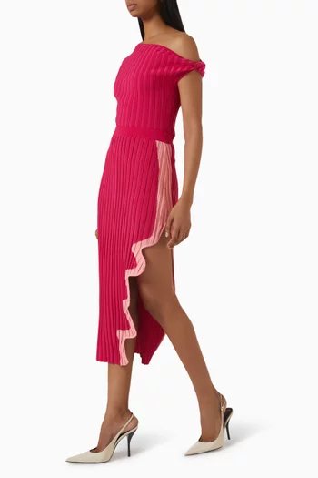 Jela Pleated Midi Skirt in Knit