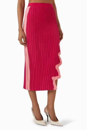 Jela Pleated Midi Skirt in Knit