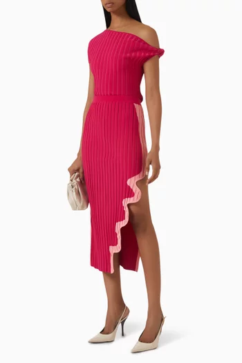 Riley Pleated Cropped Top in Knit