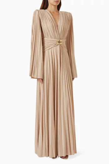 x Pronovias Danilea Pleated Maxi Dress