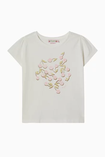 Capricia Cherry Print T-Shirt in Organic Cotton