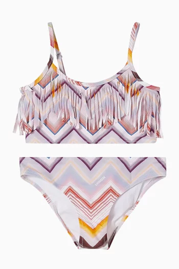 Chevron Fringe Bikini Set