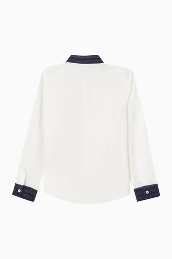 Contrast Sleeve & Collar Shirt