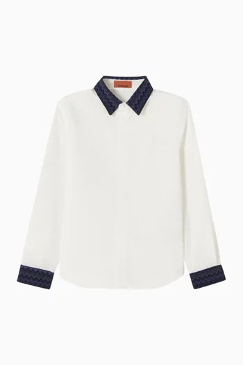 Contrast Sleeve & Collar Shirt