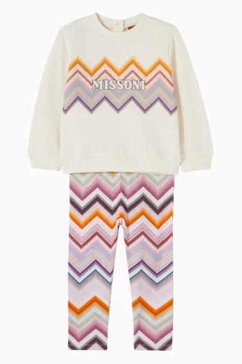 Chevron Sweatshirt in Brushed Cotton