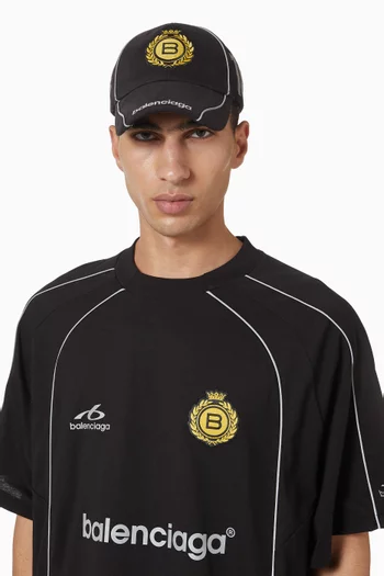 Naval Crest Cap in Cotton-drill