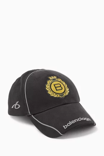 Naval Crest Cap in Cotton-drill