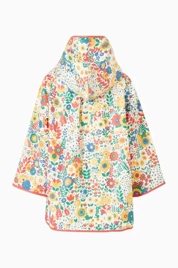 Floral-Print Coat
