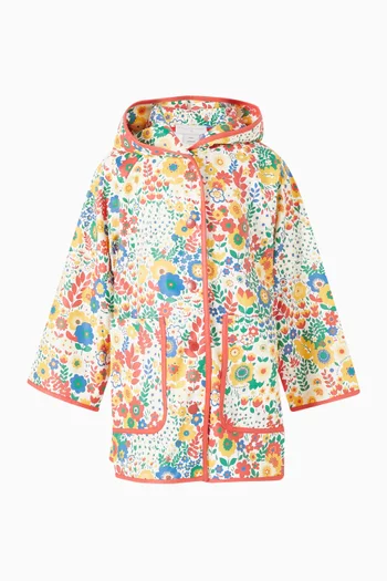 Floral-Print Coat