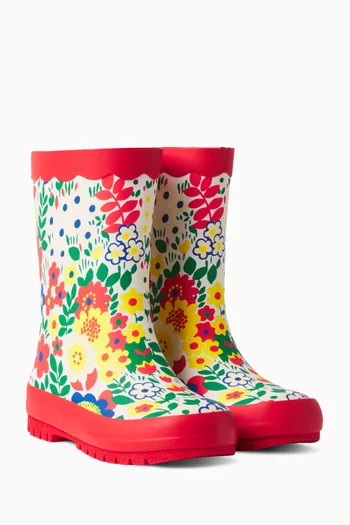 Floral Rain Boots
