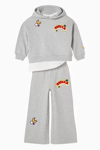 Appliqué Track Pant in Cotton