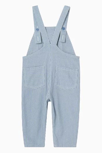 Striped Dungarees in Cotton