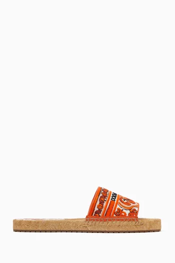 Majolica Espadrille Slides