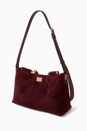Medium Sicily Top Handle Bag in Suede