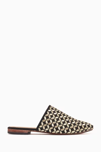 Serma Star-embroidered Mules in Suede