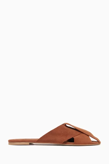 Dane Slide Sandals in Suede