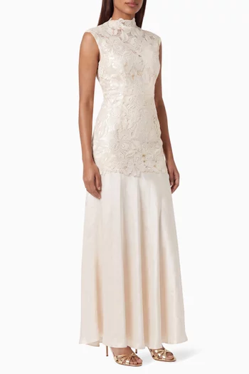 Nicoletta High-neck Gown
