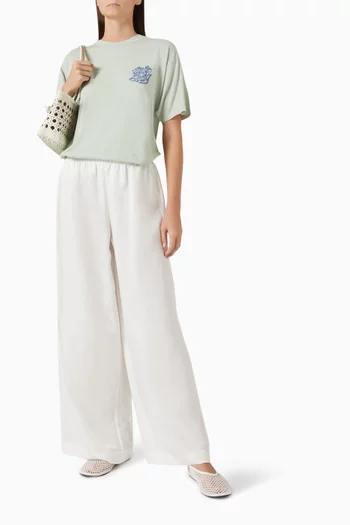 Roslyn Wide-leg Pants in Linen Blend