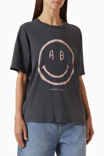 Cade Smiley T-shirt in Cotton