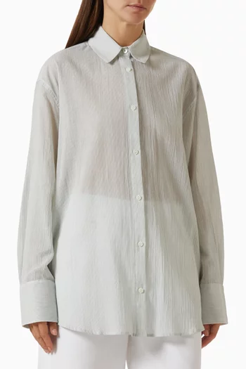 Plaza Semi-sheer Shirt in Cotton