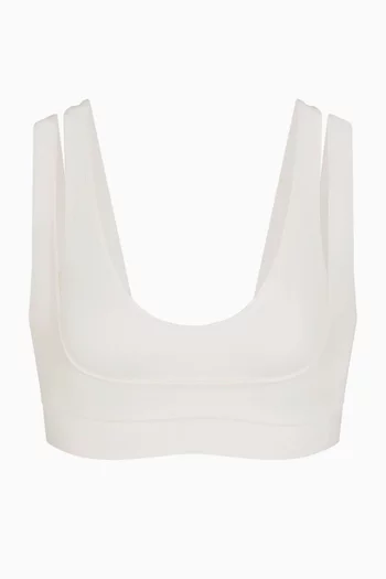 Matte Double Strap Scoop Bra
