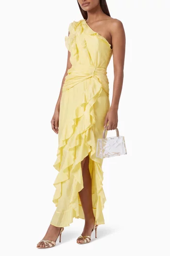 Lucinda One-shoulder Gown in Organza