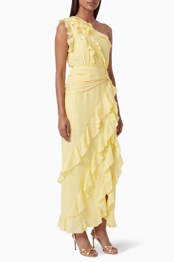 Lucinda One-shoulder Gown in Organza