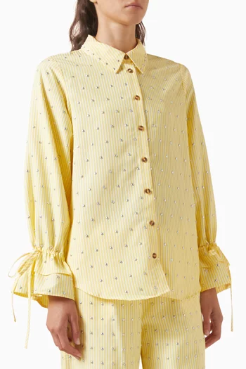 Studded Pinstriped Shirt