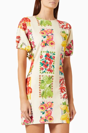 Fruit Stamps Mini Dress