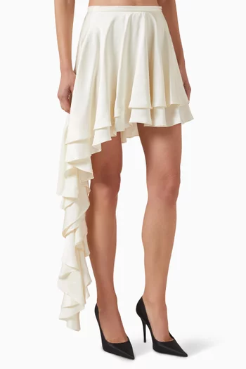 Asymmetric Skirt in Viscose