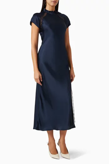 Richie Lace-trim Midi Dress
